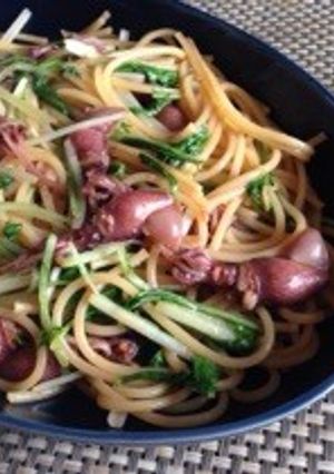 春✳︎ホタルイカと水菜のパスタ-レシピのメイン写真