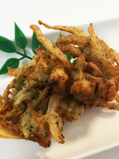 新玉ねぎと鶏肉のかき揚げ〜お好み焼き風〜-レシピのメイン写真