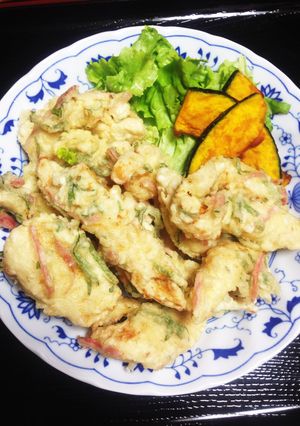 ササミで♪紅生姜と大葉の彩り鶏天-レシピのメイン写真