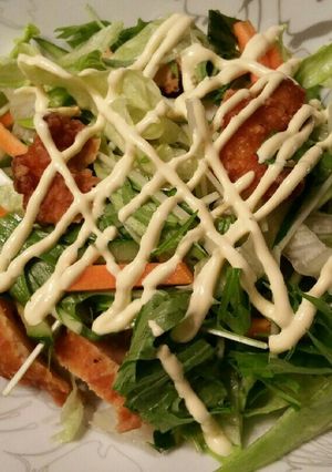残り物唐揚げが主役になるサラダ-レシピのメイン写真