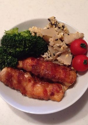 豚バラ豆腐巻き【照り焼き風】-レシピのメイン写真