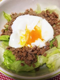 豚そぼろレタス丼-レシピのメイン写真