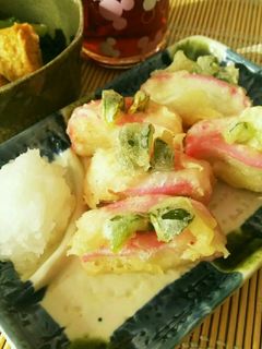 綺麗色♪かまぼことピーマンの彩り天ぷら-レシピのメイン写真