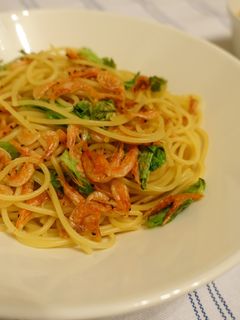 桜えびとキャベツの春パスタ-レシピのメイン写真