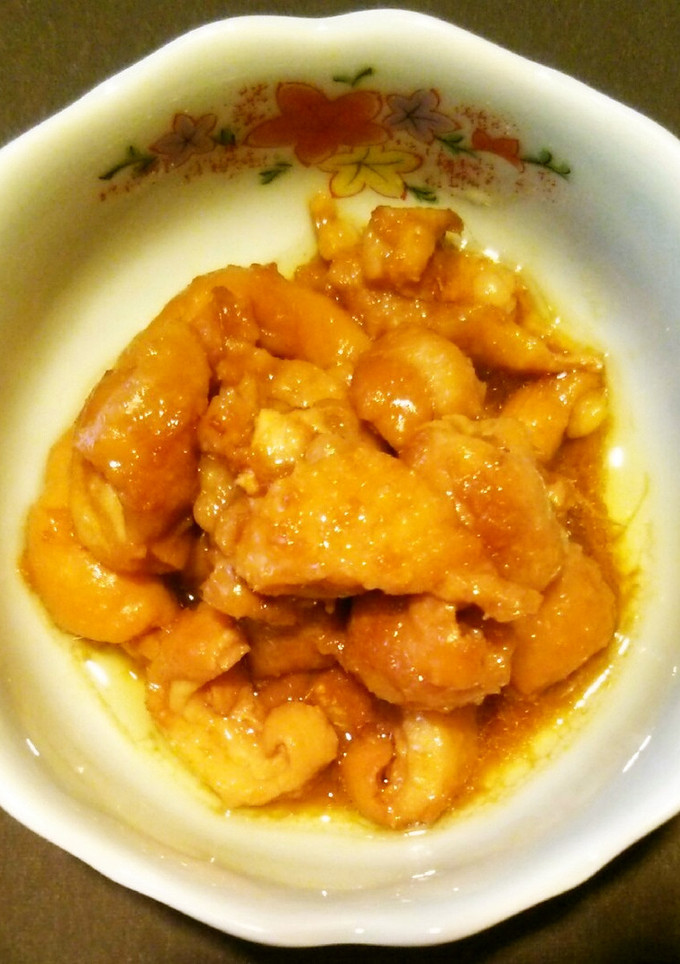おつまみに！鶏皮の簡単こってり煮-レシピのメイン写真