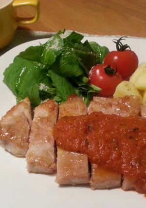 塩糀ポークソテー☆塩糀トマトソースがけ-レシピのメイン写真