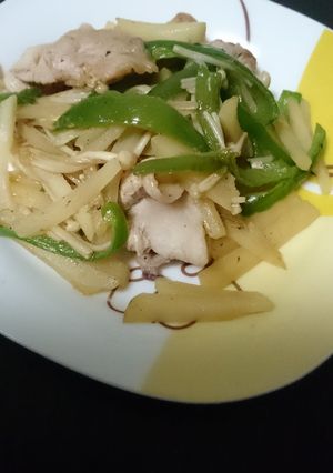 じゃが芋とピーマンと豚肉のオイスター炒め-レシピのメイン写真