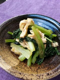 小松菜と揚げの煮浸し-レシピのメイン写真