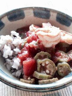 トマトとオクラのぶっかけ-レシピのメイン写真