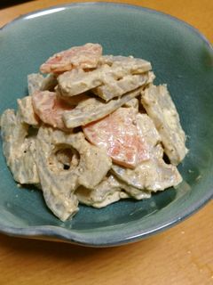 れんこんとにんじんのゴママヨネーズサラダ-レシピのメイン写真