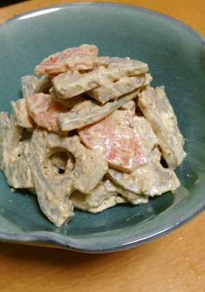 れんこんとにんじんのゴママヨネーズサラダ-レシピのメイン写真