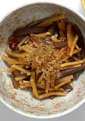 【マービー】筍とこんにゃくのいりつけ煮-レシピのメイン写真