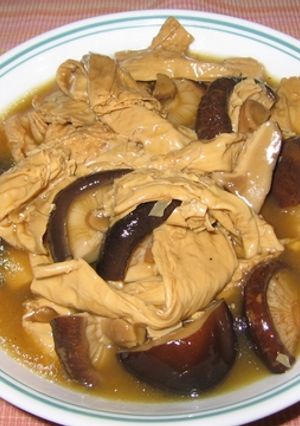 超簡単！中国湯葉としいたけの煮物-レシピのメイン写真