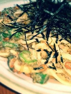 納豆とオクラのねばねばスパゲッティ★-レシピのメイン写真