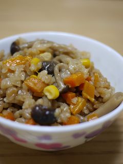 リメイク★炊飯器で角煮の煮汁炊き込みご飯-レシピのメイン写真