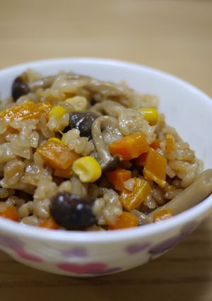 リメイク★炊飯器で角煮の煮汁炊き込みご飯-レシピのメイン写真
