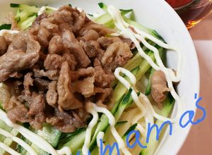 うまい！甘辛豚肉のせ冷やしうどん♪-レシピのメイン写真