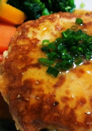 鶏むねひき肉＊ふんわり豆腐ハンバーグ-レシピのメイン写真
