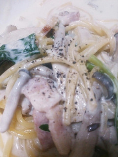 キノコのクリームパスタ-レシピのメイン写真