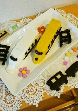 新幹線ケーキ☆のぞみ&ドクターイエロー☆-レシピのメイン写真
