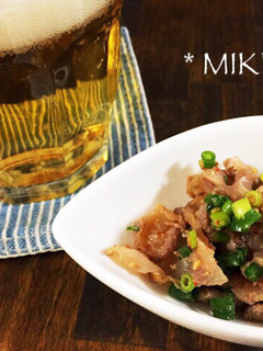 砂肝のスジで酢もつ風おつまみ-レシピのメイン写真