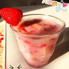 รูปของ 簡単☆可愛い☆いちごミルク♡