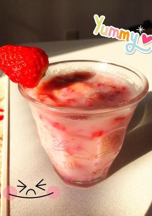 簡単☆可愛い☆いちごミルク♡-レシピのメイン写真