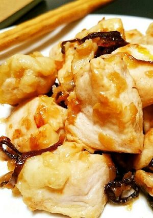 鶏むね肉のごま油と塩昆布合え-レシピのメイン写真