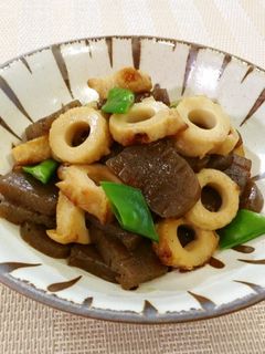 美人レシピこんにゃくとちくわのピリ辛炒煮-レシピのメイン写真