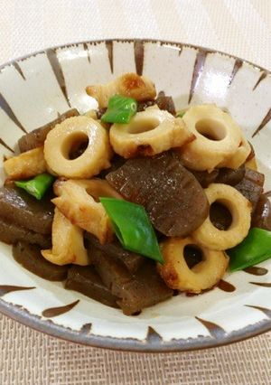 美人レシピこんにゃくとちくわのピリ辛炒煮-レシピのメイン写真