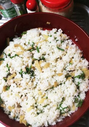 旬のタケノコとワラビの混ぜ御飯-レシピのメイン写真