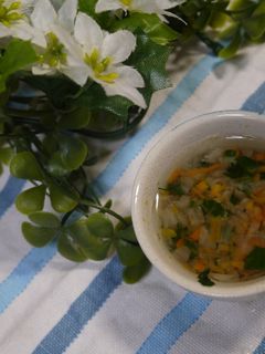 離乳食中期 にんじん大根ほうれん草スープ-レシピのメイン写真
