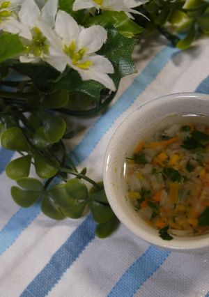 離乳食中期　にんじん大根ほうれん草スープ-レシピのメイン写真