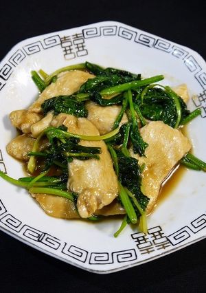 鶏ほうれん草のニラレバ風炒め-レシピのメイン写真