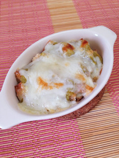 野菜スープの残りとパン耳で!パングラタン-レシピのメイン写真