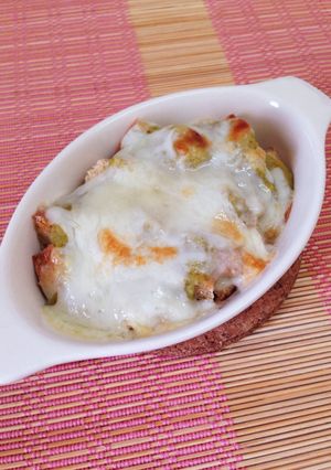 野菜スープの残りとパン耳で！パングラタン-レシピのメイン写真