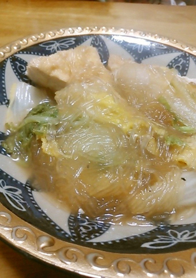 厚揚げと白菜と春雨の煮物-レシピのメイン写真