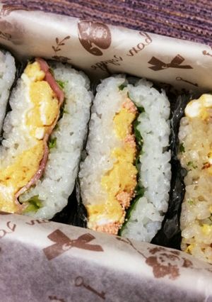 おにぎらずの節約包み方♡私の一番お勧め-レシピのメイン写真