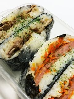 初♡おにぎらず2種類-レシピのメイン写真