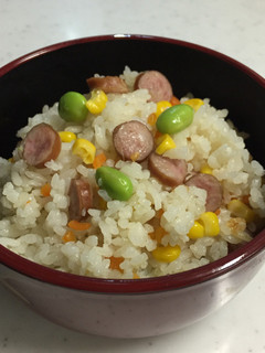 ウインナーとニンジンの炊き込みご飯♬-レシピのメイン写真