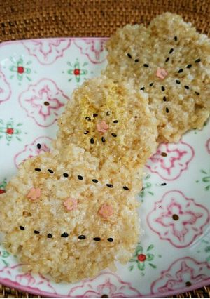 七号食のおやつ レンチン玄米せんべい-レシピのメイン写真