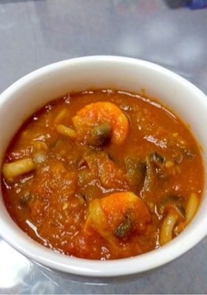 簡単！海老ときのこのトマトカレー-レシピのメイン写真