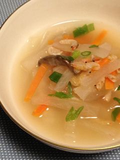 干し海老と野菜のスープ-レシピのメイン写真