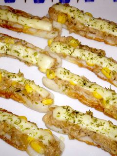 ツナコーンの竹輪ピザ~レモン風味(^^♪-レシピのメイン写真