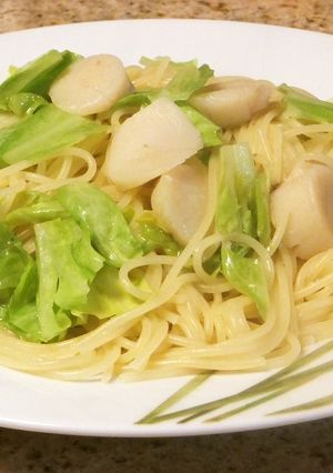 本格的！ホタテとキャベツのあっさりスパ♪-レシピのメイン写真