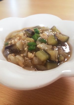 幼児食に☆茄子と鶏ひき肉のだしあんかけ-レシピのメイン写真