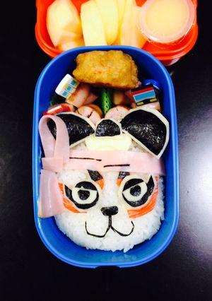 妖怪ウォッチ☆江戸っ子パンダ☆キャラ弁-レシピのメイン写真