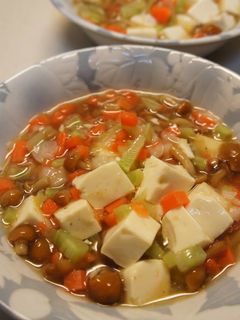 豆腐となめこ・野菜のあんかけ-レシピのメイン写真