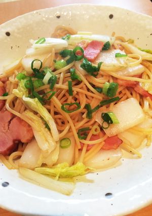 白菜とベーコンのポン酢スパ-レシピのメイン写真