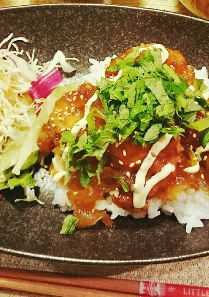 麺つゆで簡単から揚げ丼 ☆*゜-レシピのメイン写真